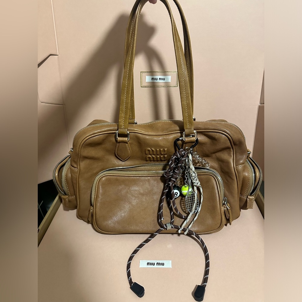 [SOLD] Miu Miu Nappa leather top-handle bag